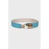 Leather bracelet with tag
