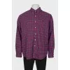 Men's checkered button-down shirt