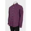 Men's checkered button-down shirt