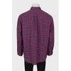 Men's checkered button-down shirt