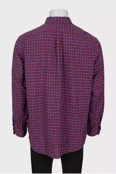 Men's checkered button-down shirt
