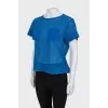 Blue T-shirt with perforations
