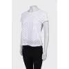 White T-shirt with perforations