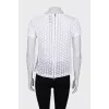White T-shirt with perforations