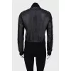 Leather jacket with gold-tone hardware