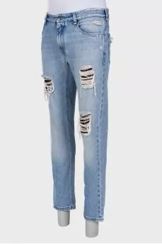 Men's ripped effect jeans