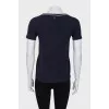 Dark blue t-shirt decorated with stases