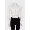 Milky cropped cardigan