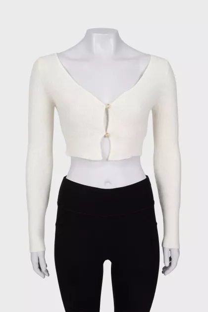 Milky cropped cardigan