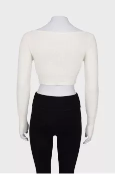 Milky cropped cardigan