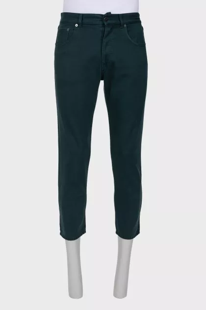Men's green jeans