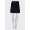 Dark blue woollen skirt 