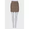 Checked mini skirt