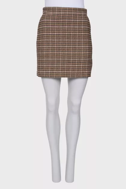 Checked mini skirt