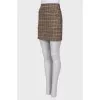 Checked mini skirt