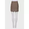 Checked mini skirt