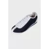 Two-tone lace-up sneakers