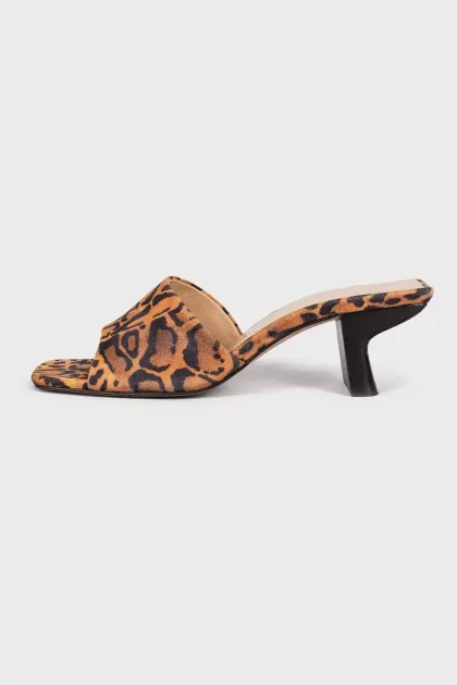 Mules in animal print
