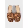 Mules in animal print