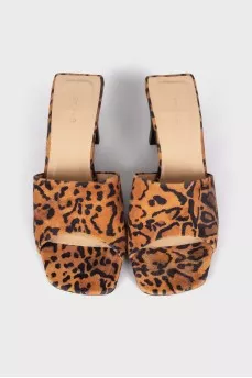 Mules in animal print