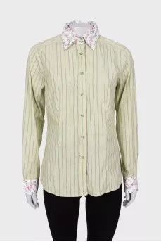 Light green printed shirt