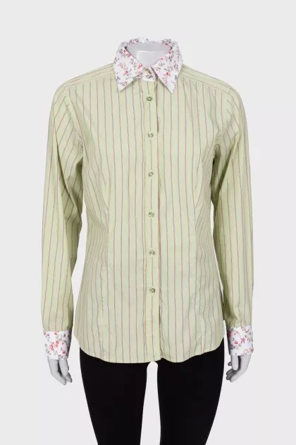 Light green printed shirt