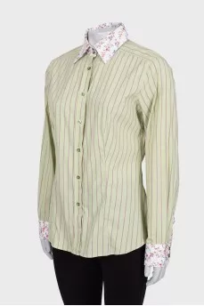 Light green printed shirt