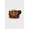 Brown leather belt