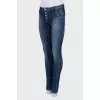 Low rise jeans with buttons
