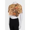 Cropped T-shirt in print