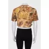 Cropped T-shirt in print