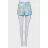 Shorts in floral print with zip