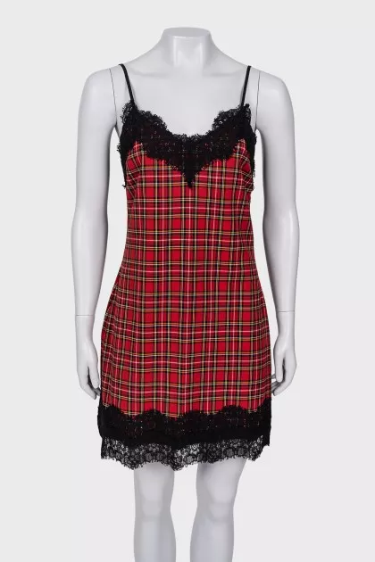 Plaid mini dress