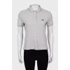 Gray t-shirt with embroidered logo