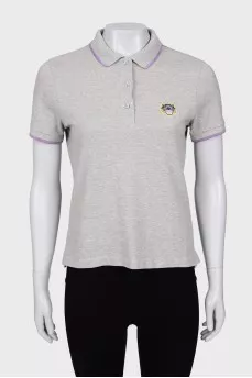 Gray t-shirt with embroidered logo