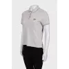 Gray t-shirt with embroidered logo