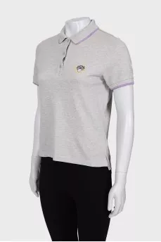 Gray t-shirt with embroidered logo