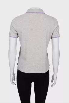 Gray t-shirt with embroidered logo