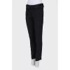 Semi-sheer trousers with belt decoration