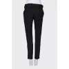 Semi-sheer trousers with belt decoration