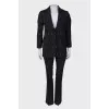 Wool suit in signature print