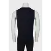 Men's wool vest in print