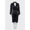 Silk dress with belt