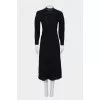 Black maxi dress with collar