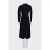 Black maxi dress with collar