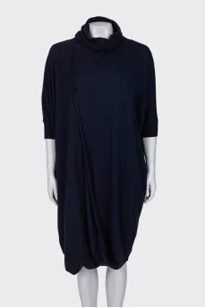 Navy blue collared dress