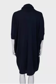 Navy blue collared dress