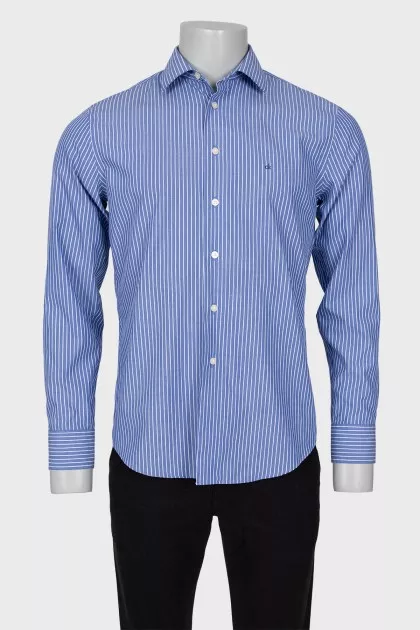 Men's blue striped shirt