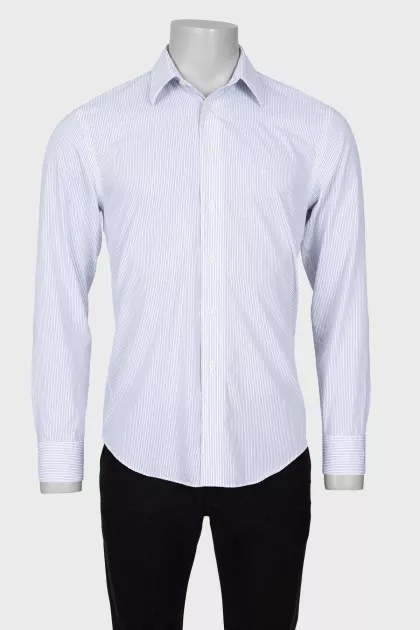 Men's white striped shirt