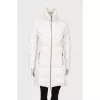 White floral down jacket